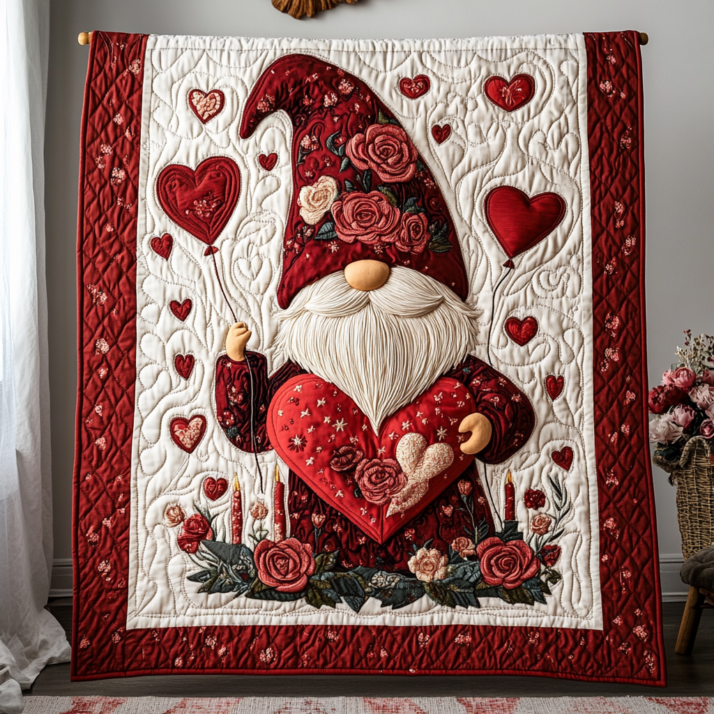 Gnome Sweet Gnome Quilted Blanket NCU0VH1360