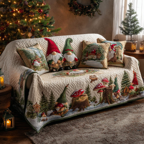 Gnome Sweet Home Quilted Sofa Cover NCU0DV8255