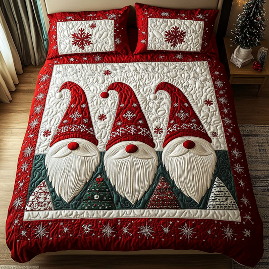 Gnome Tale 3-Piece Quilted Bedding Set NCU0DK10369