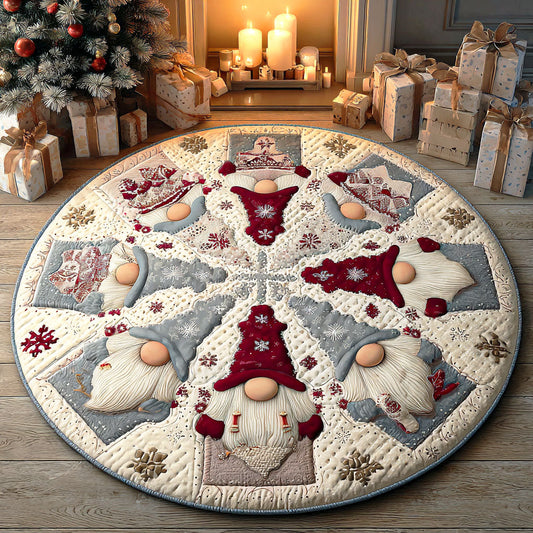 Gnome Village Quilted Round Mat NCU0TD832