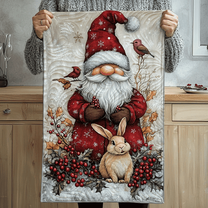 Gnome Winter Delight Quilted Table Runner NCU0TL1574