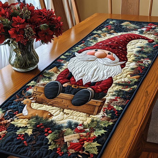 Gnome Winter Haven Quilted Table Runner NCU0NT1852