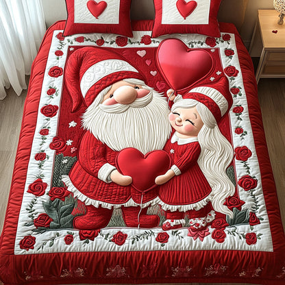 Gnome in Love 3-Piece Quilted Bedding Set NCU0NT2608