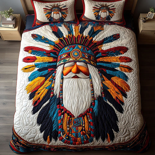 Gnome of the Sacred Hoop 3-Piece Quilted Bedding Set NCU0PT2943