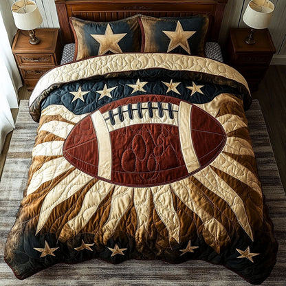 Goal Line Glory 3-Piece Quilted Bedding Set NCU0PT3699