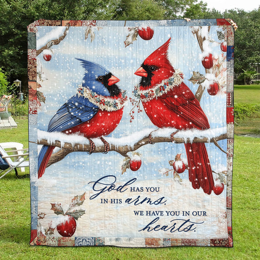 God Has You In His Arms Art Quilt Hanging NCU0TL1053