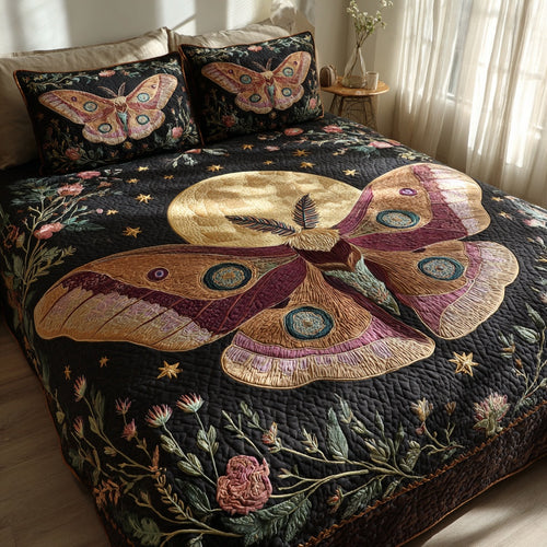 Gold Moon 3-Piece Quilted Bedding Set NCU0VL3748
