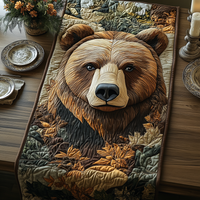 Golden Bear Quilted Table Runner NCU0DV3756