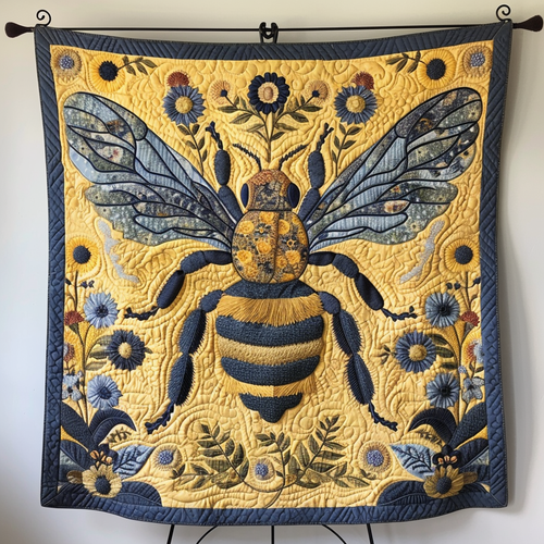 Golden Bee Quilted Blanket NCU0DK302