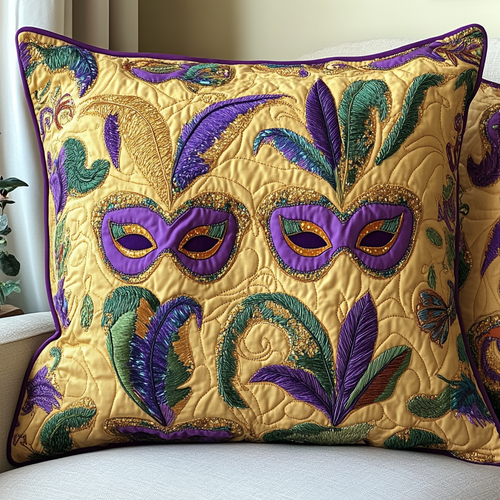 Golden Flair Quilted Pillow Case NCU0NT3577