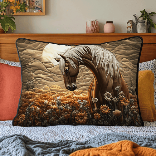 Golden Gallop Quilted Bedding Pillow Case NCU0DV2944
