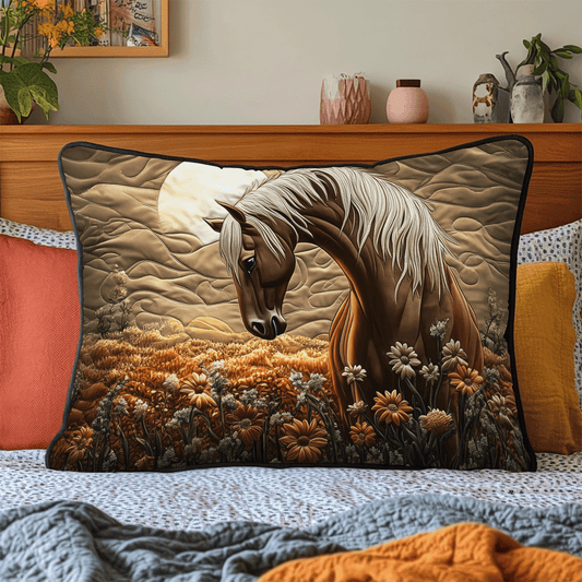 Golden Gallop Quilted Bedding Pillow Case NCU0DV2944