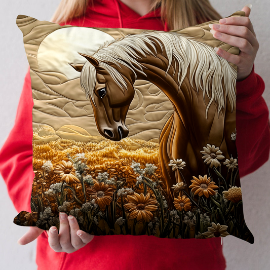 Golden Gallop Quilted Pillow Case NCU0DV2945
