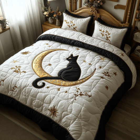 Golden Moon Whisker Quilted Bedding Set NCU0DV4911