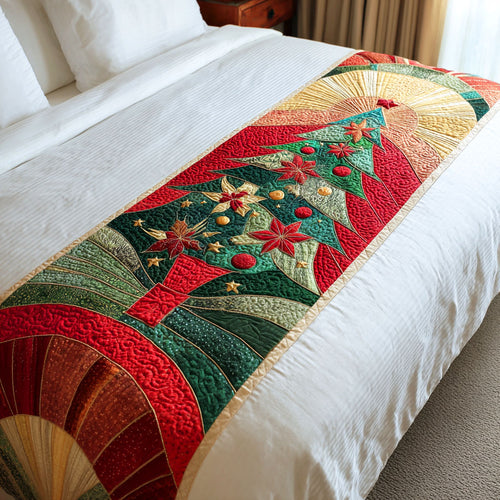 Golden Pine Quilted Bed Runner NCU0TD567