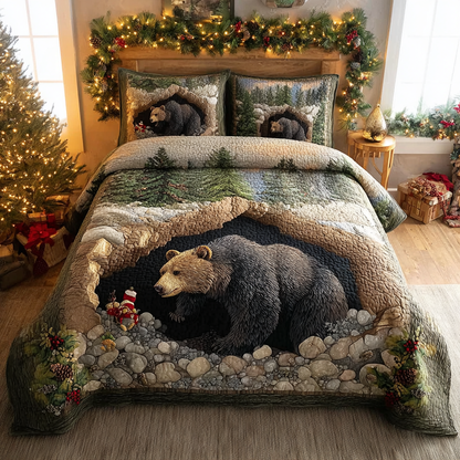 Golden Bear 3-Piece Quilted Bedding Set NCU0DK11384