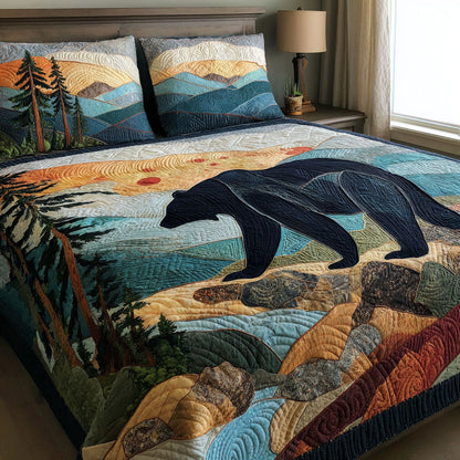 Golden Bear 3-Piece Quilted Bedding Set NCU0DK11723