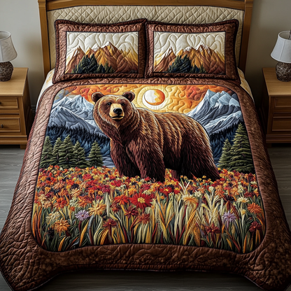 Golden Bear 3-Piece Quilted Bedding Set NCU0VH2689
