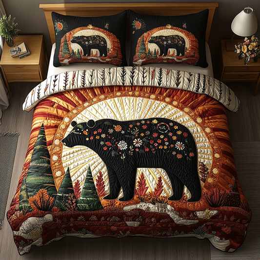 Golden Bear 3-Piece Quilted Bedding Set NCU0VH3534