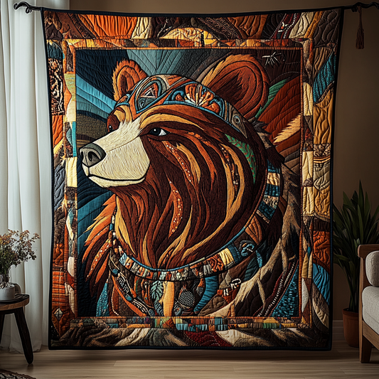 Golden Bear Quilted Blanket NCU0DK8989
