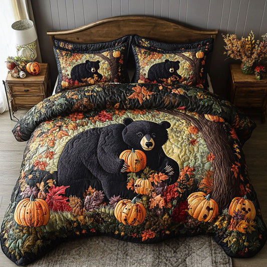 Golden Bear Trail 3-Piece Quilted Bedding Set NCU0PT8113