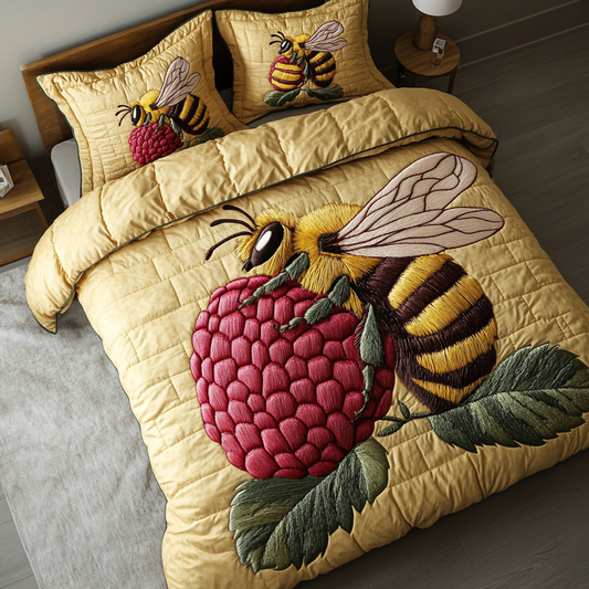 Golden Bee 3-Piece Quilted Bedding Set NCU0DK8911