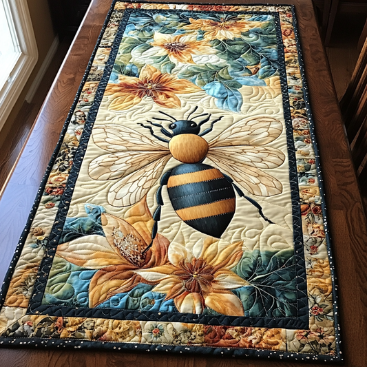 Golden Bee Quilted Table Runner NCU0DK8410