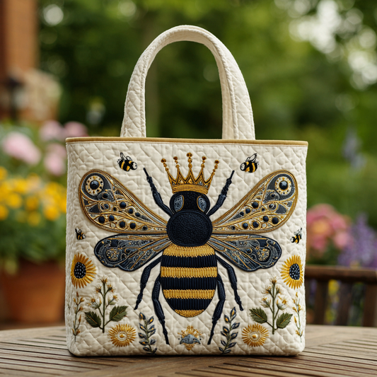 Golden Bee Quilted Tote Bag NCU0DK9511