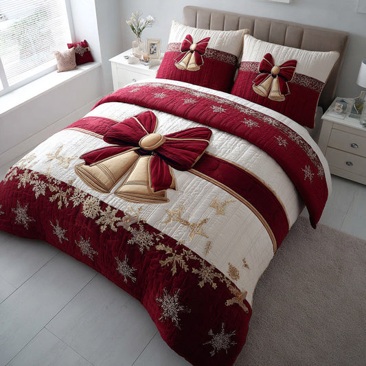 Golden Bell Accent 3-Piece Quilted Bedding Set NCU0HH857