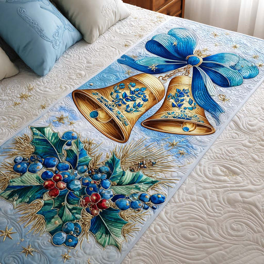 Golden Bells Quilted Bed Runner NCU0NT10296