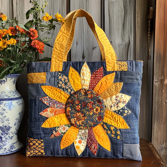 Golden Bliss Quilted Tote Bag NCU0NT10557