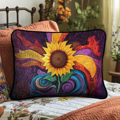 Golden Bloom Quilted Bedding Pillow Case NCU0DK4514