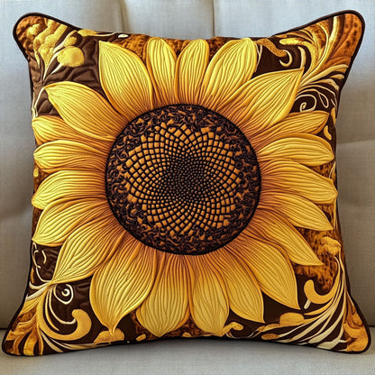 Golden Bloom Quilted Pillow Case NCU0NT5909