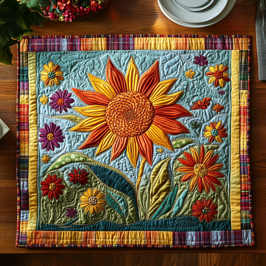 Golden Bloom Quilted Place Mat NCU0DV3486