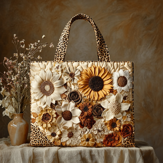 Golden Bloom Quilted Tote Bag NCU0VL2732