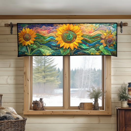 Golden Bloom Quilted Valance NCU0DK3929