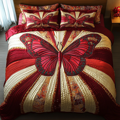 Golden Breeze 3-Piece Quilted Bedding Set NCU0VH2168