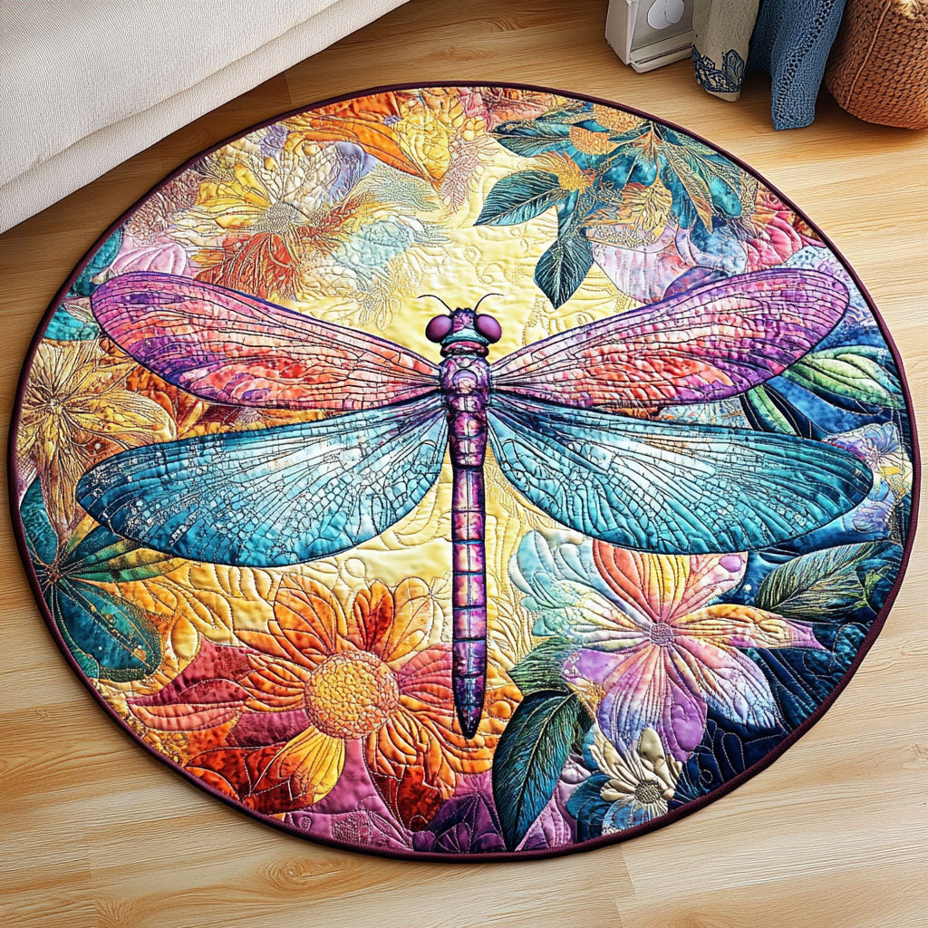 Golden Breeze Quilted Round Mat NCU0NT5046