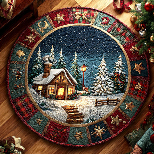 Golden Cabin Quilted Round Mat NCU0TV330