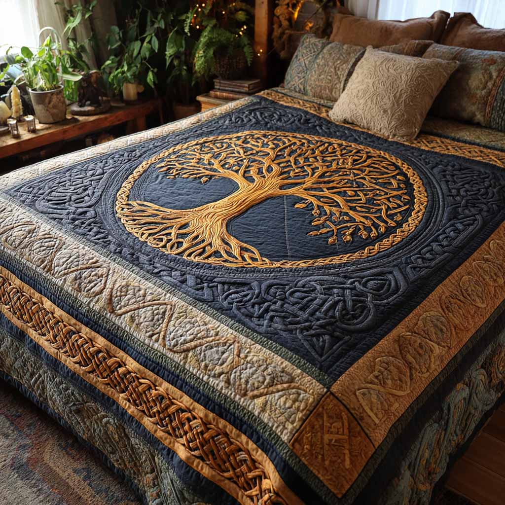 Golden Canopy Quilted Blanket NCU0XD2694