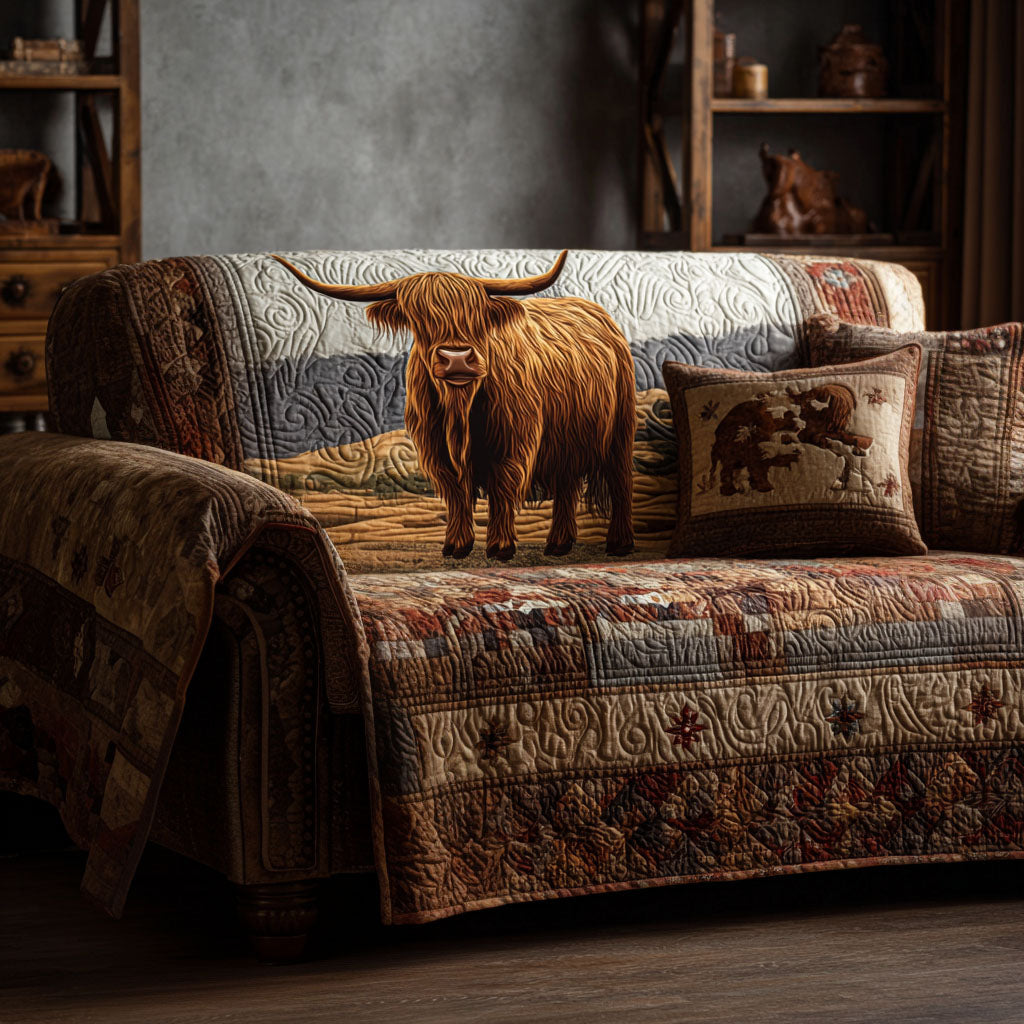 Golden Canyon Quilted Sofa Cover NCU0PT10225