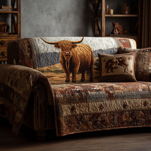 Golden Canyon Quilted Sofa Cover NCU0PT10225