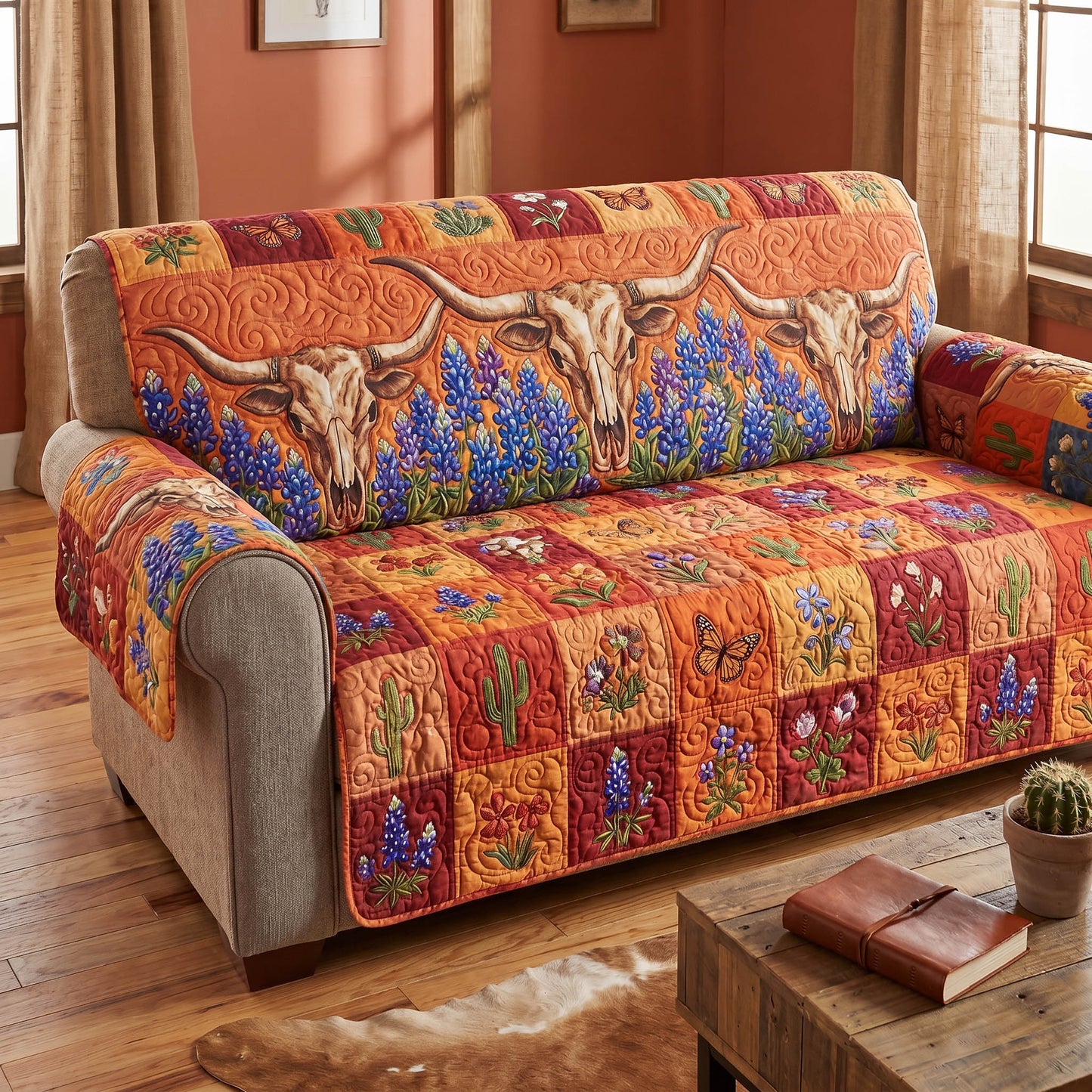 Golden Carcass Quilted Sofa Cover NCU0TD2753
