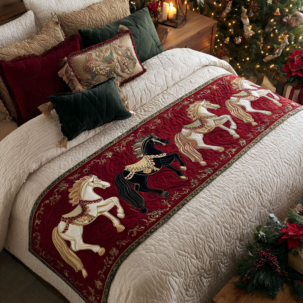 Golden Carousel Quilted Bed Runner NCU0TV1207