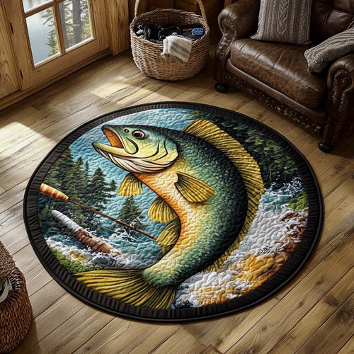 Golden Catch Quilted Round Mat NCU0XD279