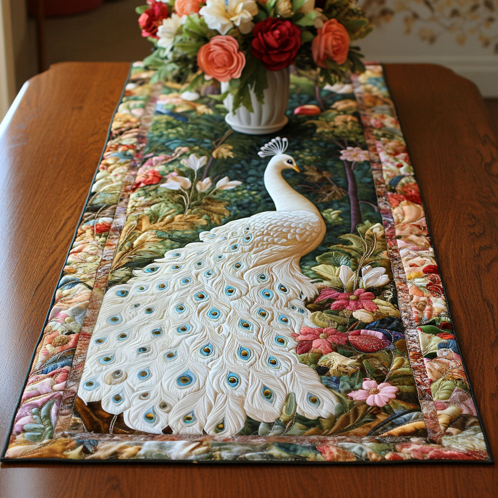 Golden Charm Quilted Table Runner NCU0NT3618