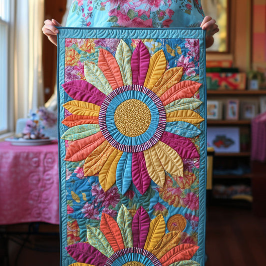 Golden Charm Quilted Table Runner NCU0NT6872