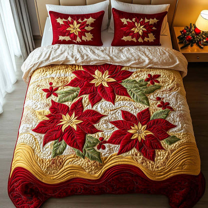 Golden Cheer 3-Piece Quilted Bedding Set NCU0NT2322