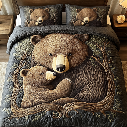 Golden Claw 3-Piece Quilted Bedding Set NCU0VH1767