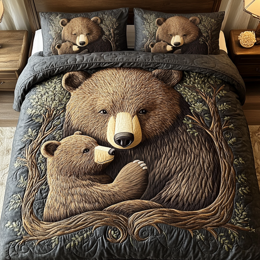 Golden Claw 3-Piece Quilted Bedding Set NCU0VH1767